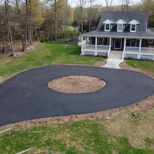 Custom-Circular-Asphalt-Driveway-with-Concrete-Pad-Wall-Township 2