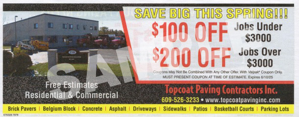 Topcoat paving spring specials